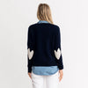 Patchwork Pullover Sweater in Indigo