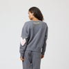 Boyfriend Imperfect Heart Sweatshirt in Faded Carbon