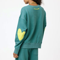 Boyfriend Imperfect Heart Sweatshirt in Ocean