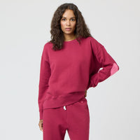 Boyfriend Imperfect Heart Sweatshirt in Burgundy