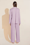 Gisele Long PJ Set in Lavender/Ivory