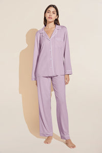 Gisele Long PJ Set in Lavender/Ivory