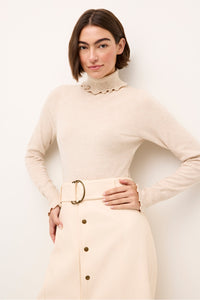 Corgan Turtleneck Sweater in Cream