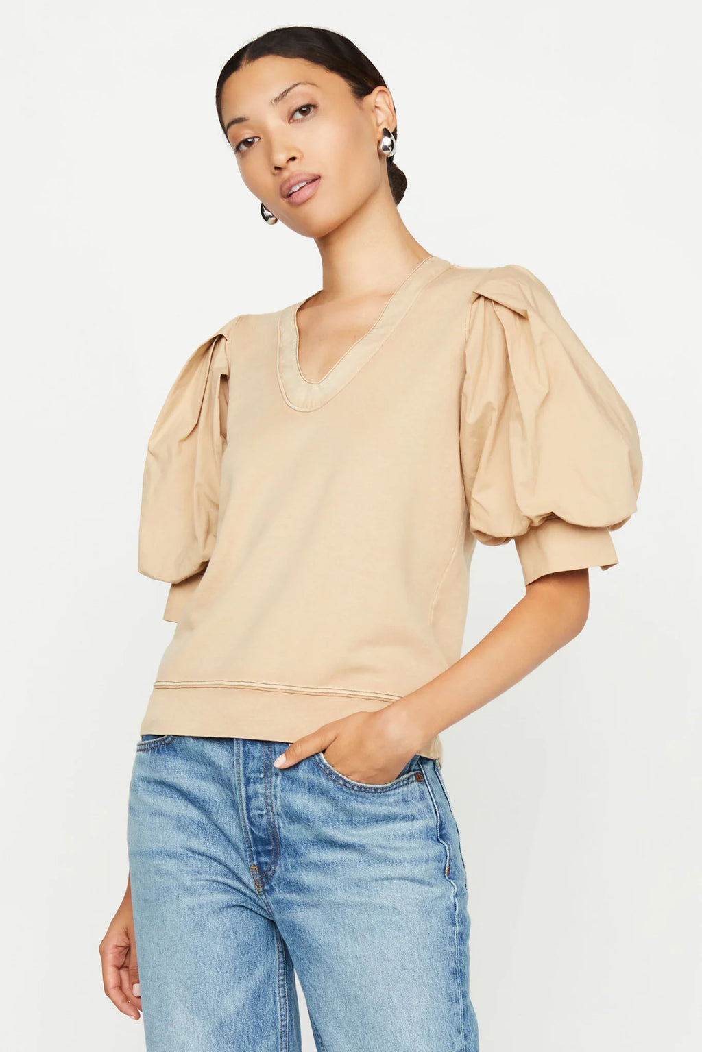 Marie Oliver Viva Popover Top in Taupe – Poppy's of Atlanta