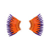 Mini Madeline Earrings in Orange/Purple