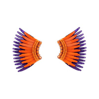 Mini Madeline Earrings in Orange/Purple