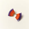 Mini Madeline Earrings in Orange/Purple