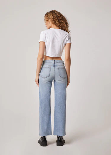 Conrad High Rise Wide Leg Jean in Light Collins Wash