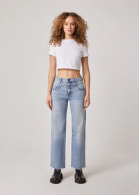 Conrad High Rise Wide Leg Jean in Light Collins Wash