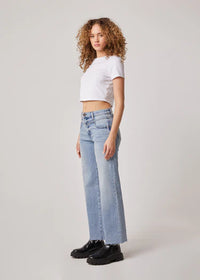 Conrad High Rise Wide Leg Jean in Light Collins Wash