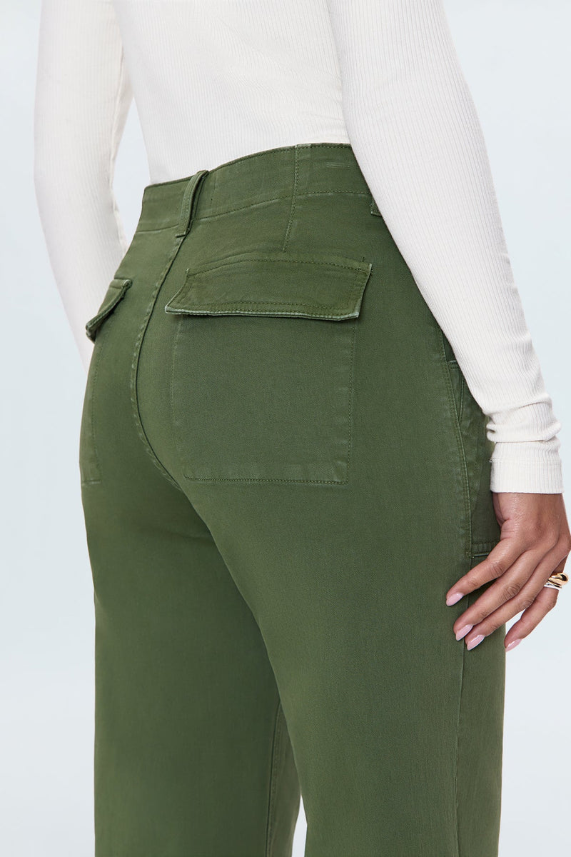 Sophia Wide Leg Utility Ankle Pant in Basil