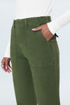 Sophia Wide Leg Utility Ankle Pant in Basil