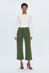 Sophia Wide Leg Utility Ankle Pant in Basil