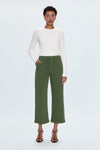 Sophia Wide Leg Utility Ankle Pant in Basil