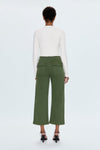 Sophia Wide Leg Utility Ankle Pant in Basil