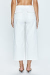 Sophia Wide Leg Utility Ankle Pant in Le Blanc