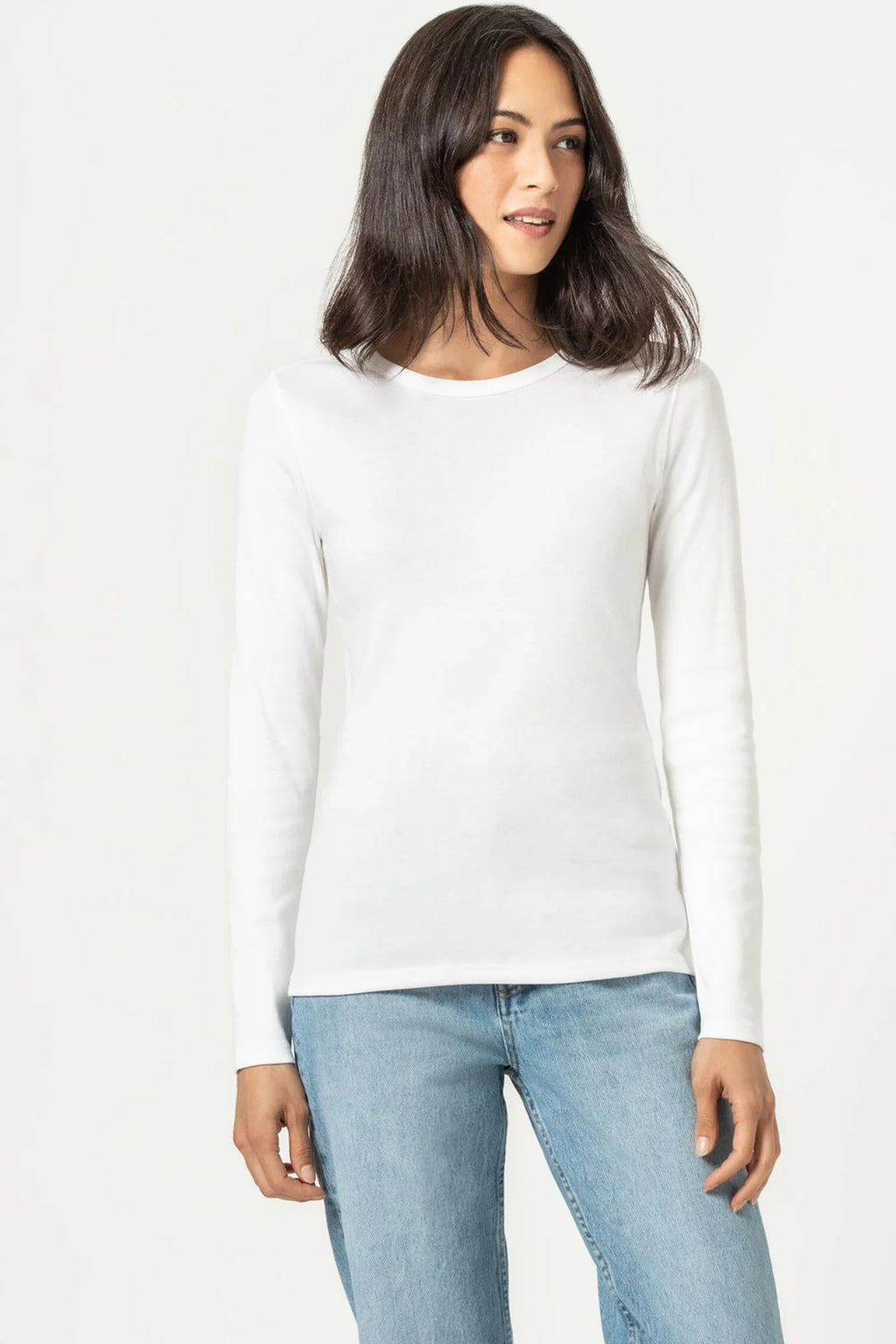 Lilla P Long Sleeve Crew Tee in White – Poppy's of Atlanta