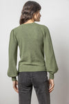 Full Sleeve V-Neck Sweater in Wintergreen