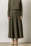 Flared Sweater Skirt in Loden