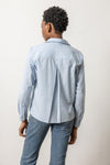 Easy Poplin Button Down Top in Glass