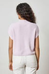 Wide Trim V-Neck Sweater in Freesia