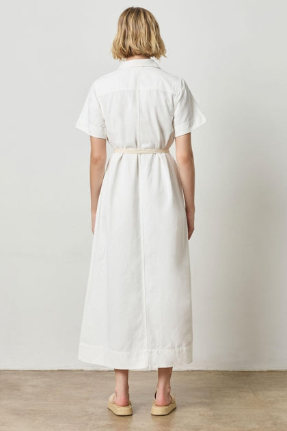 Braided Rop Maxi Dress in White