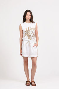 Tank Top in Mosaico White