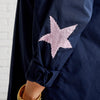 3/4 Sleeve Star Blouse in Navy