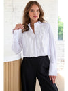 Raffaele Cropped Shirt in White