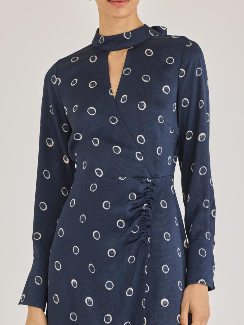 Hazy Dot Dress in Navy Combo *FINAL SALE*