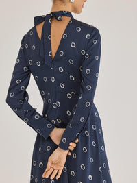 Hazy Dot Dress in Navy Combo *FINAL SALE*