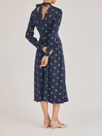 Hazy Dot Dress in Navy Combo *FINAL SALE*