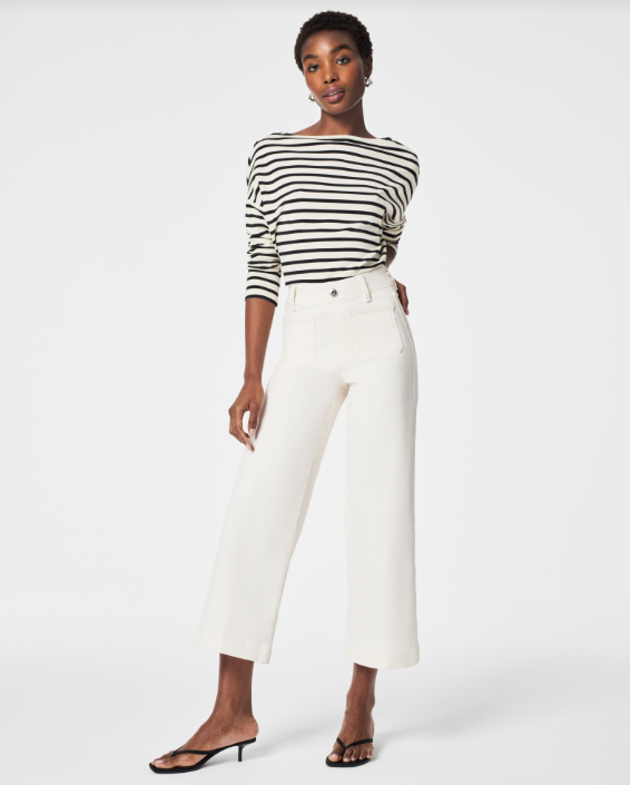 Spanx Cropped Marine Wide Leg Pants in Ecru – Poppy's of Atlanta