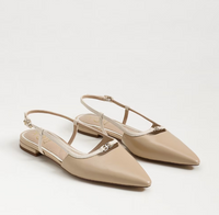 Cohen Flat in Tan/White