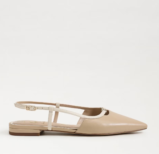 Cohen Flat in Tan/White