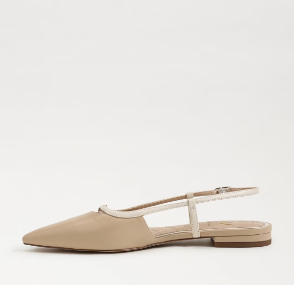 Cohen Flat in Tan/White