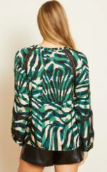 Stella Top in Rhythmic Zebra *FINAL SALE*