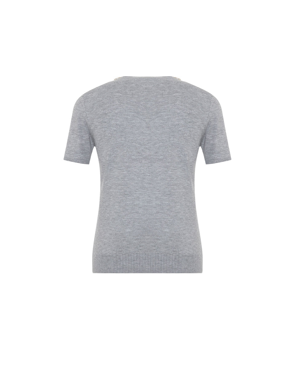 Newest Gray top knit tee