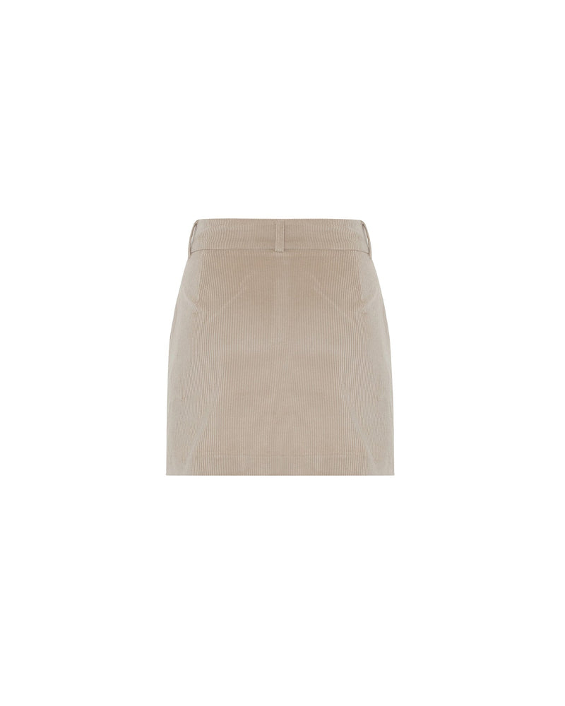 Clotho Chino Skirt in Stone