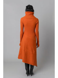 Cowl Neck Knit Dress in Sweet Potato *FINAL SALE*