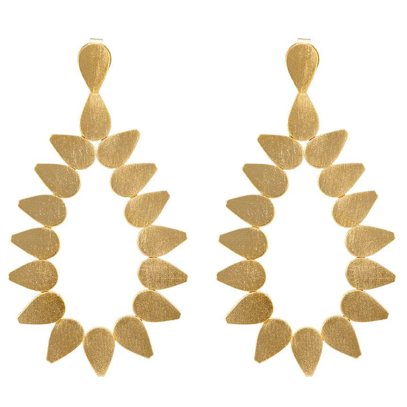 Livia Earrings in Brushed Gold