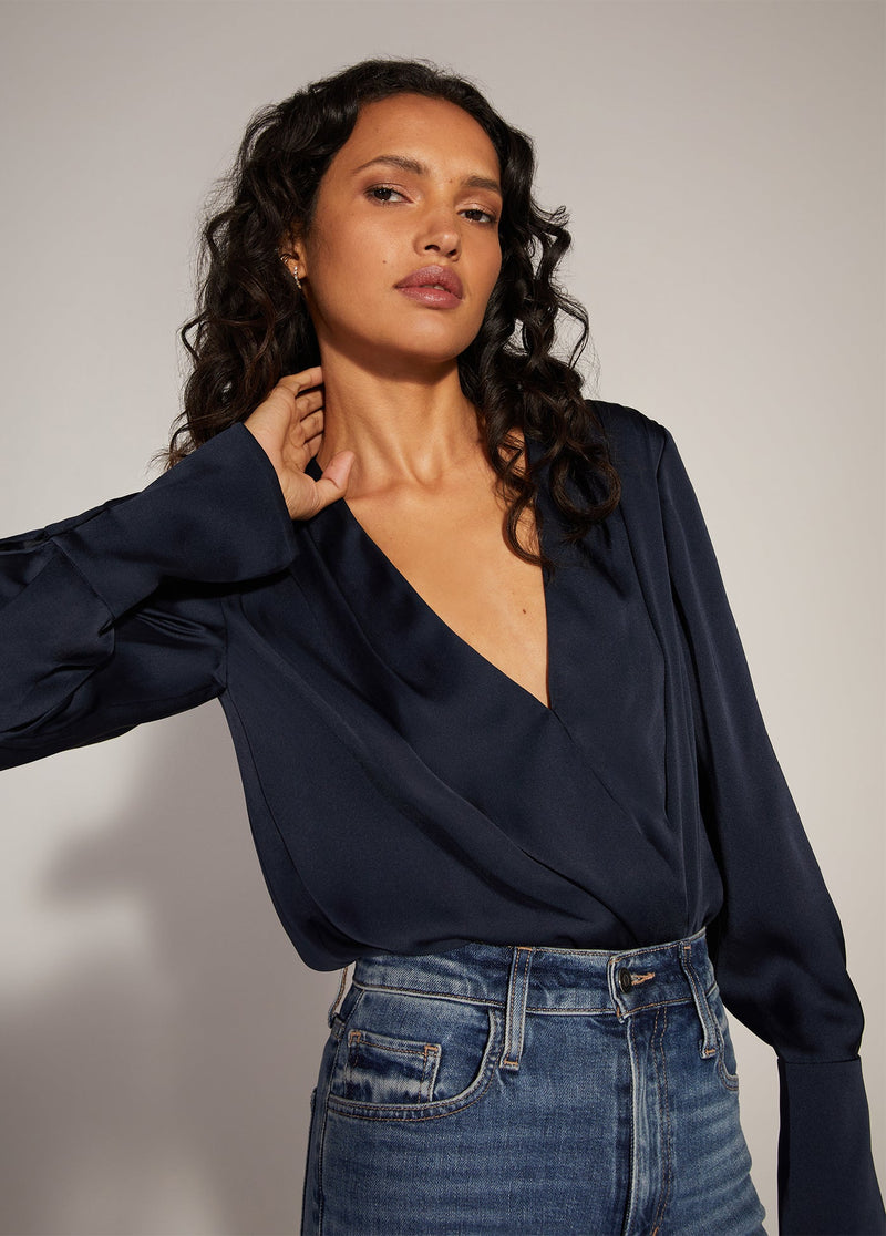 The Date Blouse in Navy