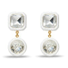 Gem Drop Earrings in Ivory