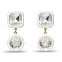 Gem Drop Earrings in Ivory