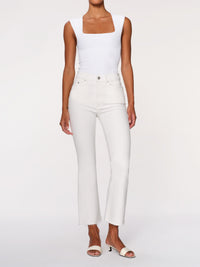 Bridget Boot Cropped Jean in White