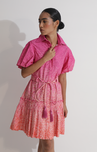 Anais Mini Dress in Sunset Pink