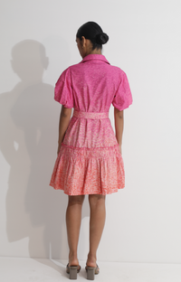 Anais Mini Dress in Sunset Pink