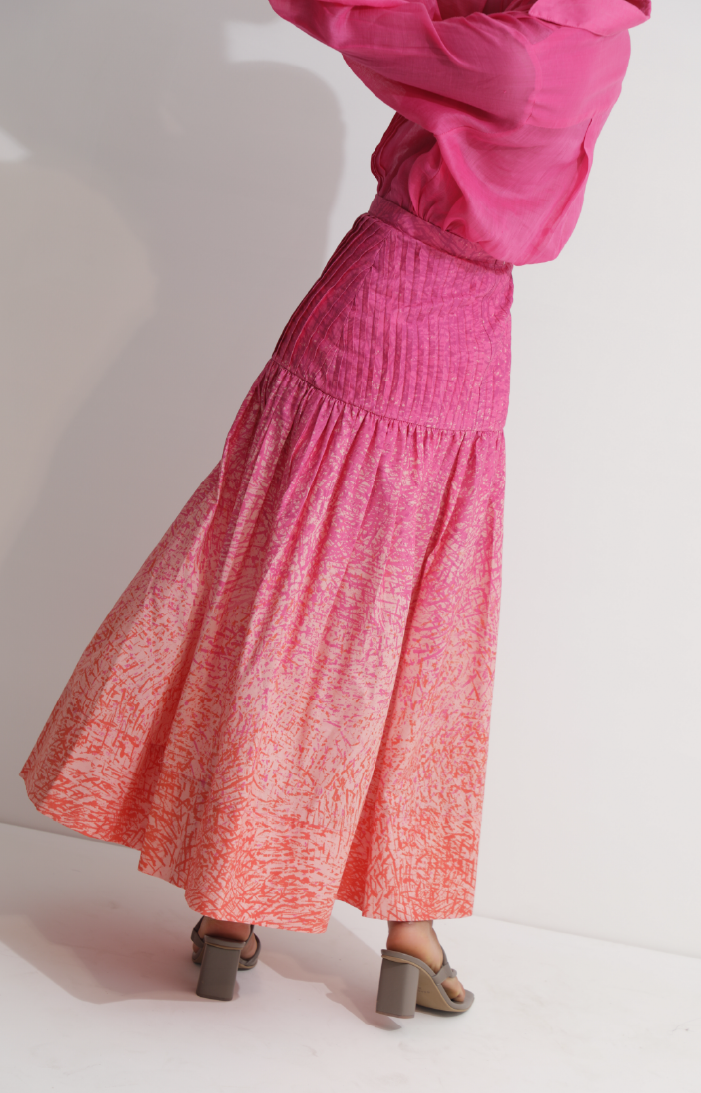 Aithana Skirt in Sunset Pink