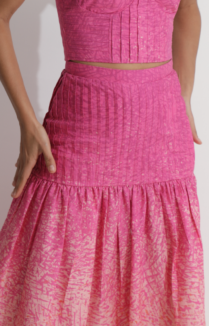 Aithana Skirt in Sunset Pink