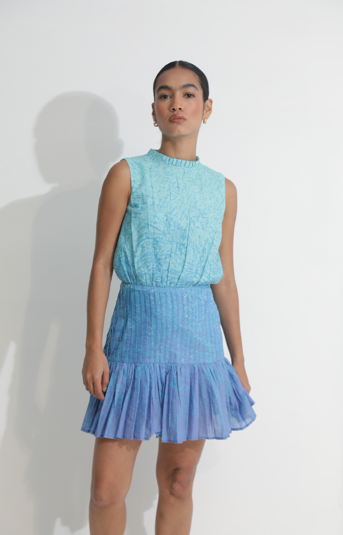 Niza Dress in Sea Blue